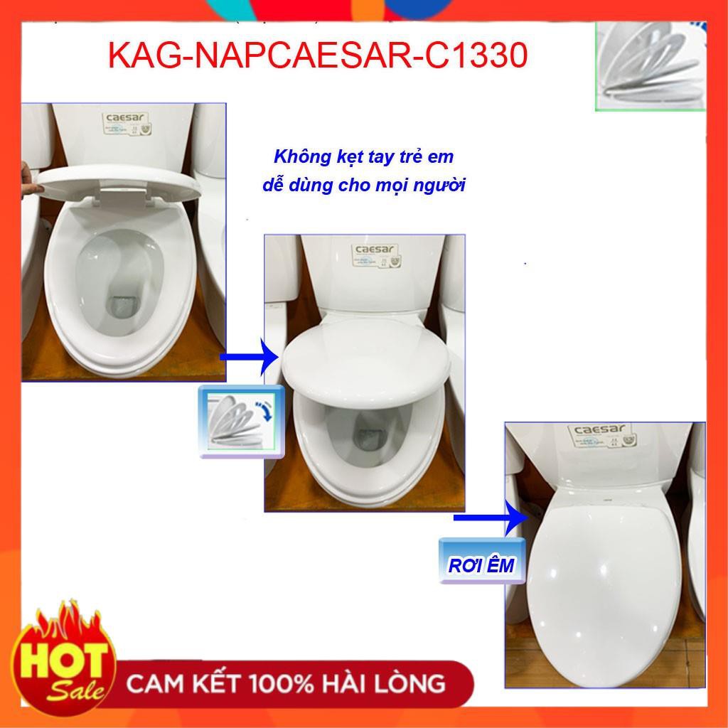 Nắp đậy bồn cầu Caesar C1330, nắp rơi êm bàn cầu 2 khối thân dài inax C504-C702, Viglacer giá tốt chất lượng tốt