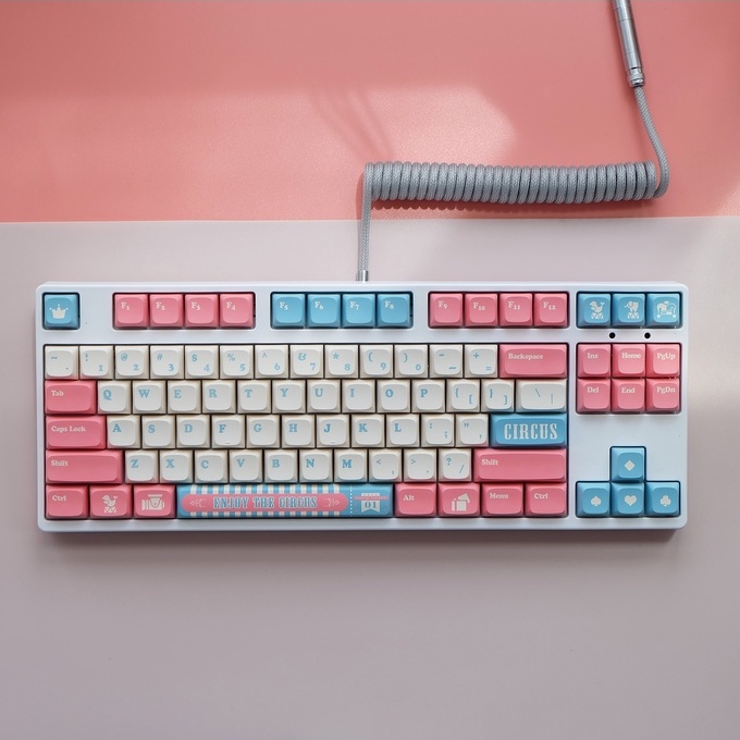 Bàn Phím Cơ 141 Phím Circus Keycap XDA PBT Dye Sub Keycaps Phù Hợp Cho 64/87/104/980.etc