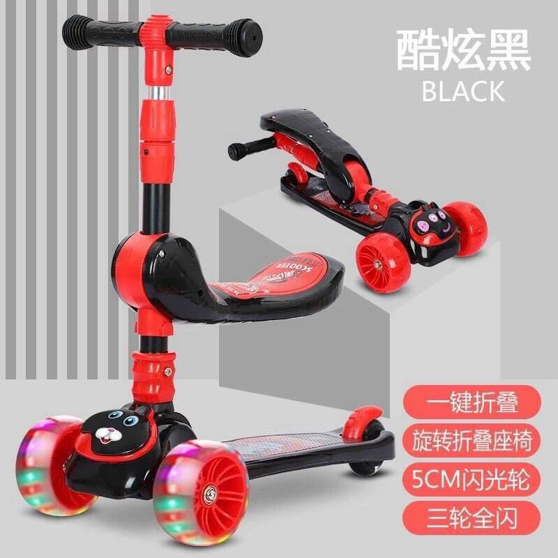 XE TRƯỢT SCOOTER CÓ NHẠC, CÓ YÊN, GHẾ NHÚN, BÁNH XE TO ĐẸP