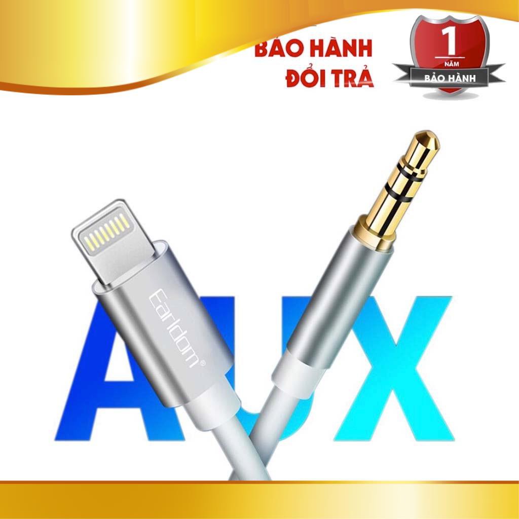 Jack Kết Nối Earldom AUX-22 Chân Lightning Ra Chân 3.5 Lấy Âm Thanh Video Audio Lấy Nhạc Ra Loa