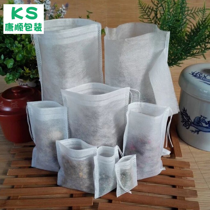 Combo 100 Túi lọc trà, cà phê - vải không dệt có dây rút - Túi lọc nhiều kích thước - Phukientuiloc