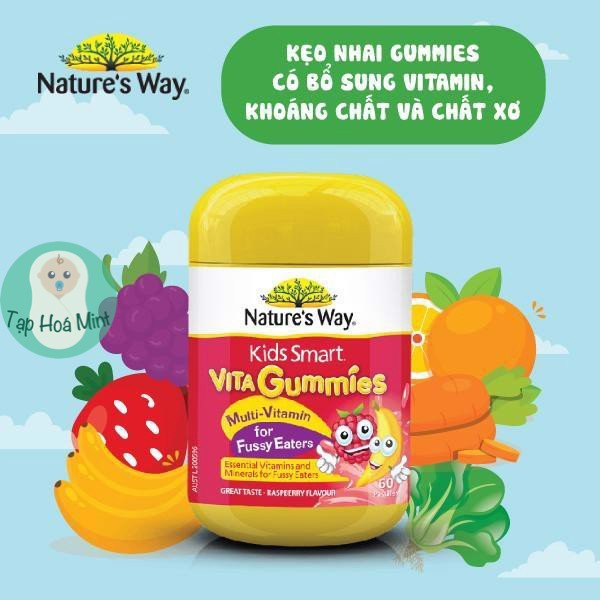 Vita Gummies Nature's Way [Úc] Kẹo gôm bổ sung vitamin cho bé - 60 viên gum