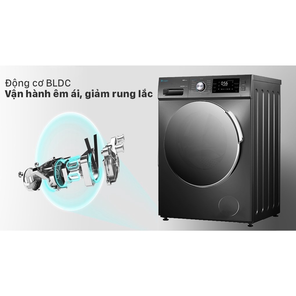 Máy giặt lồng ngang Casper Inverter 10.5 kg WF-105I150BGB Mới 2021
