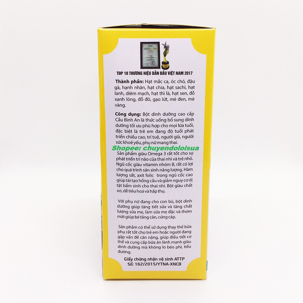 [NHẬP MÃ CHUYT GIẢM 30K] BỘT NGŨ CỐC LỢI SỮA DINH DƯỠNG CAO CẤP CẦU BÌNH AN 1KG | BigBuy360 - bigbuy360.vn