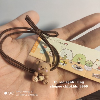 Dây buộc tóc phong cách Hàn Quốc gấu trà sữa mới