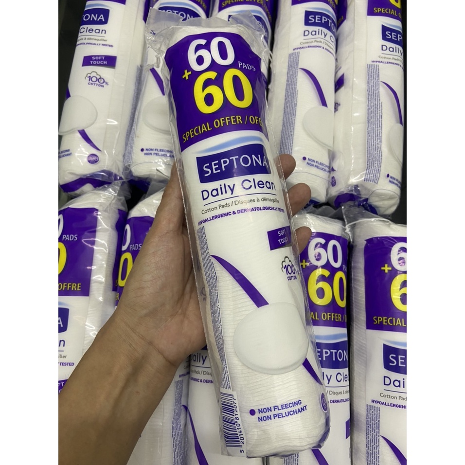 Bông Tẩy Trang Septona 120 miếng