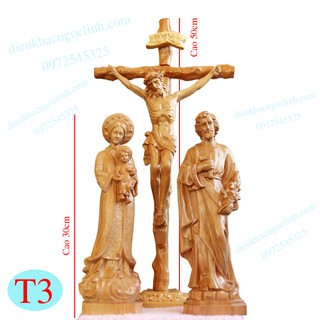 tượng công giáo Chúa chịu nạn . thánh giuse & mẹ la vang 30cm