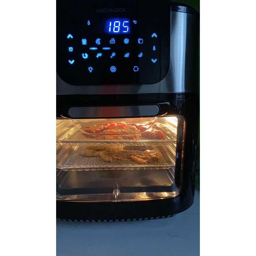 Lò Nướng Không Khí Lock&Lock EJF691  - Cảm ứng màn hình LED - Có đèn trong lò