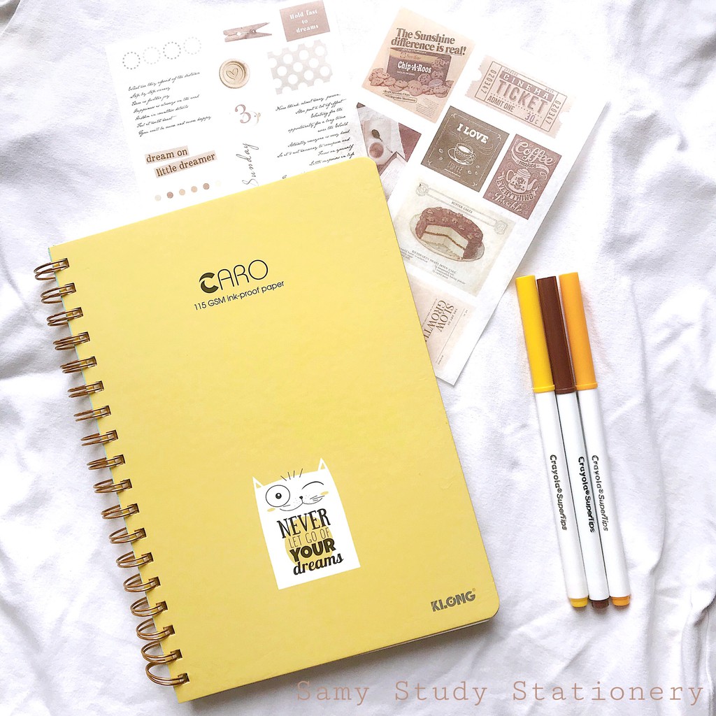 SỔ KLONG B5 200 trang CARO GÁY LÒ XO SIÊU DÀY (Đọc mô tả) - SỔ BULLET JOURNAL