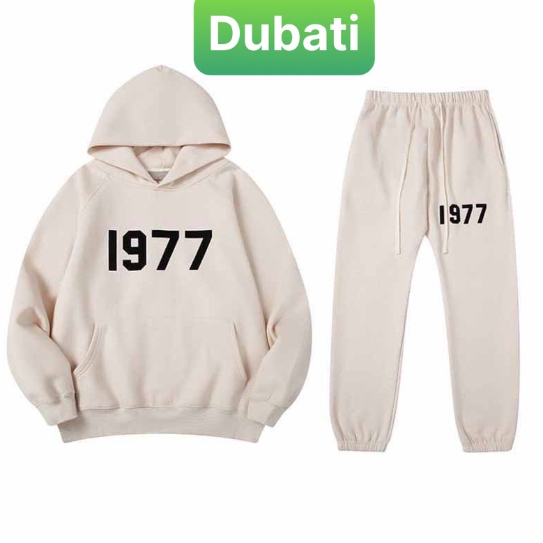 SÉT ĐỒ BỘ NAM NỮ HOODIE SWEATER NAM NỮ CHẤT THUN NỈ DA CÁ DÀY 1977 XINH XẮN DỄ THƯƠNG CHO MỌI CÔ GÁI - DUBATI FASHION