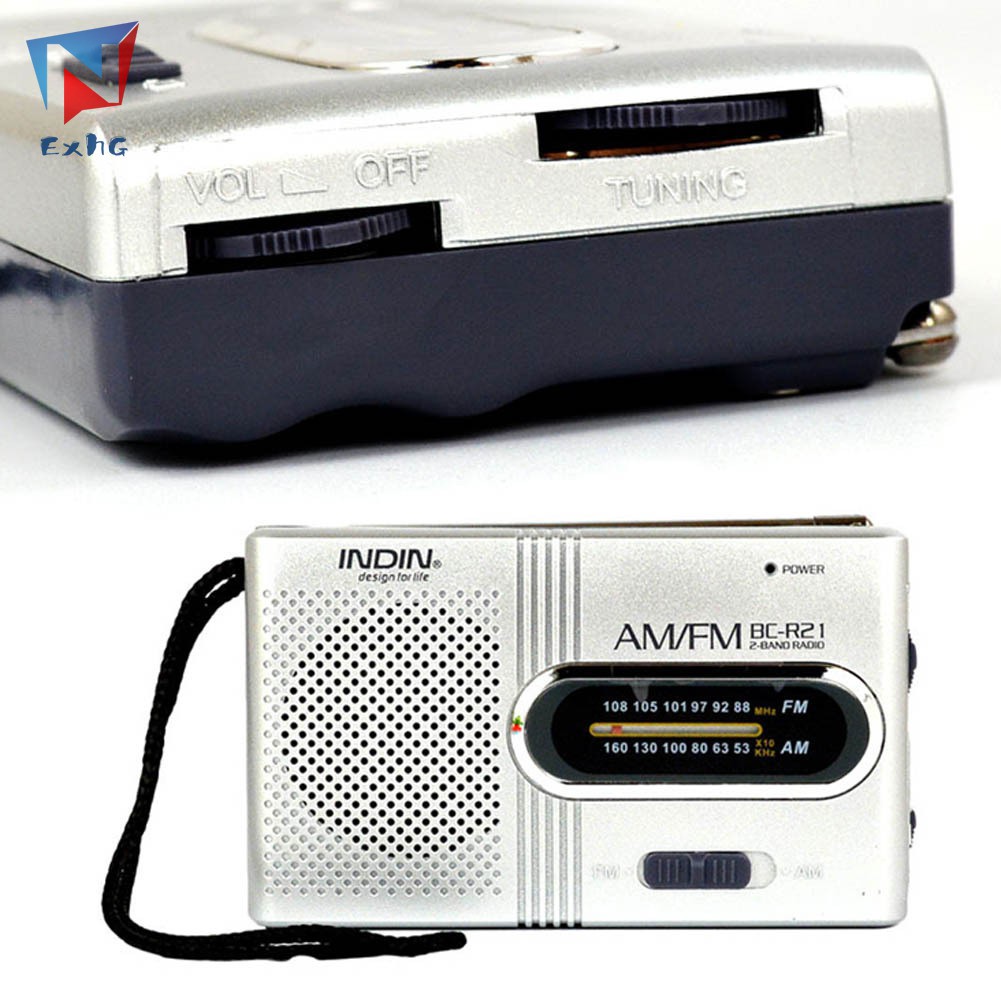 ExhG❤❤❤High quality Mini Portable AM/FM Radio Telescopic Antenna Radio Pocket World Receiver Speaker @VN