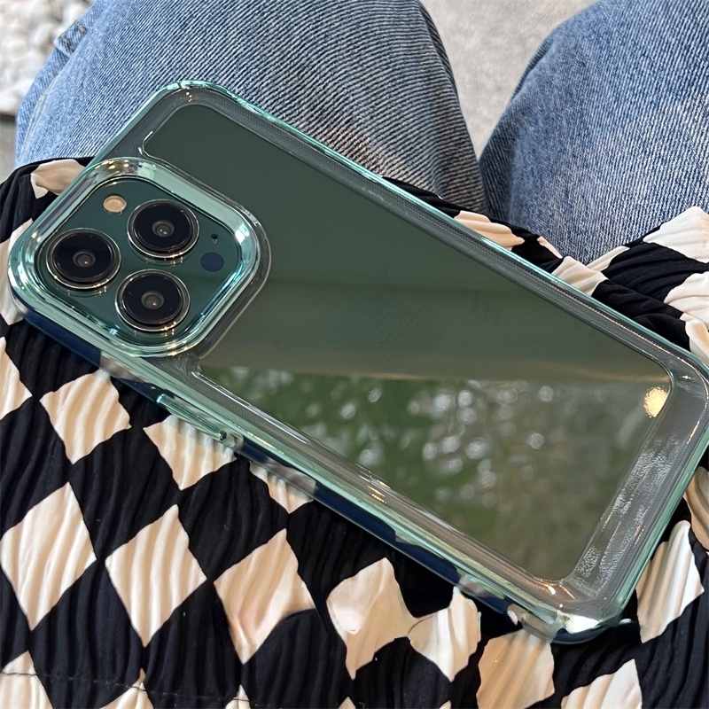 Ốp Điện Thoại Silicon Trong Suốt Mạ Viền Sang Trọng Cho iPhone 14 Pro Max 13 12 11 Pro Max XR XS X 8 7 Plus SE 2020