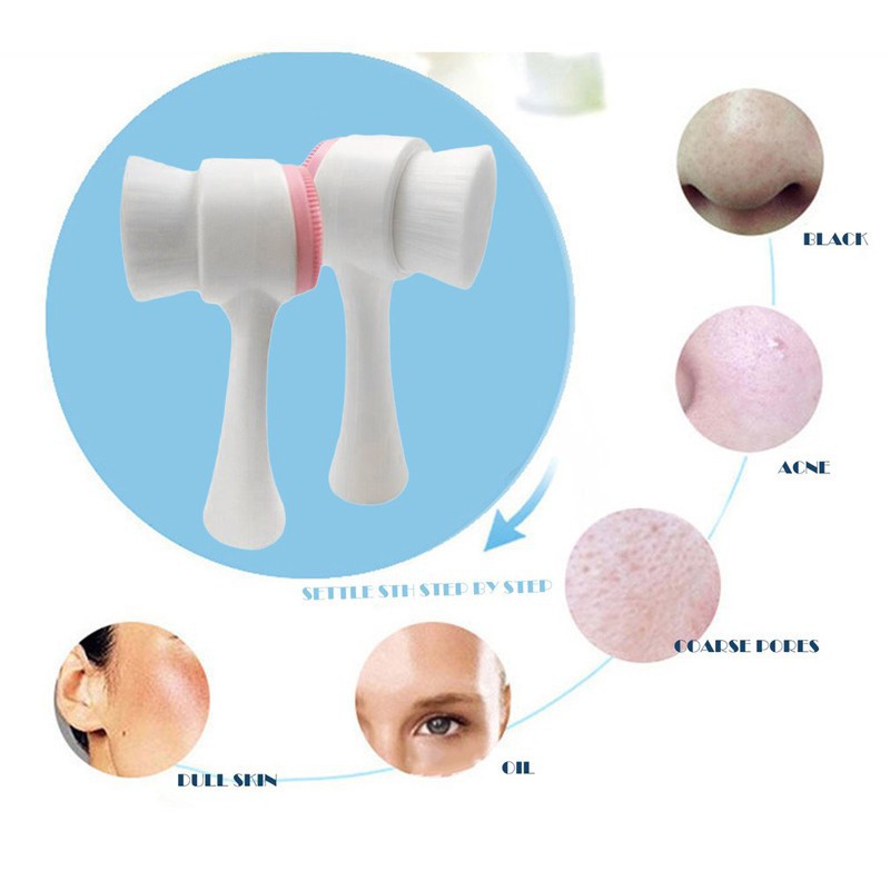 Thiết bị rửa mặt hai đầu đa năng với tay cầm dài tiện dụng | BigBuy360 - bigbuy360.vn