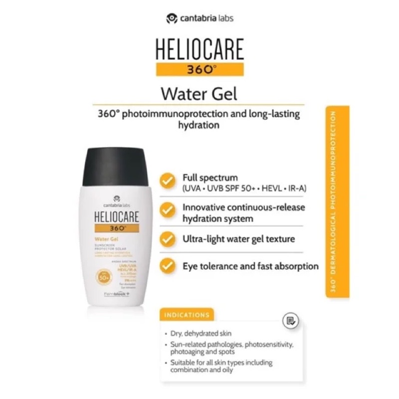 Kem chống nắng Helicare 360 Water Gel SPF 50 chống tia uv và chống nước 50ml