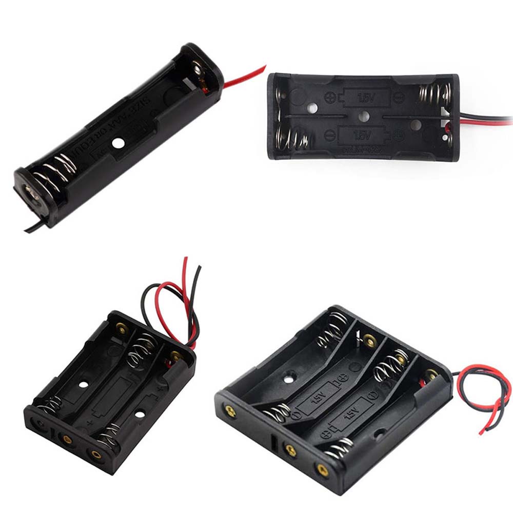 Hộp Đựng Pin Sạc Dự Phòng 1x 2x 3x 4x Màu Đen Chất Lượng Cao