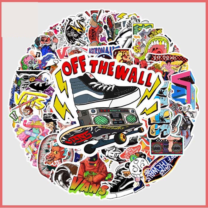 [Set 52 Cái] Sticker phong cách đường phố, hiphop, graffiti dán trang trí laptop, mũ bảo hiểm, vali, xe tay ga - MP.008