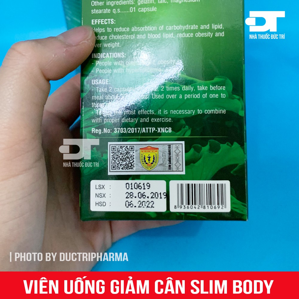 Giảm cân Slim Body New - Học Viện Quân Y (Hộp 100 viên)