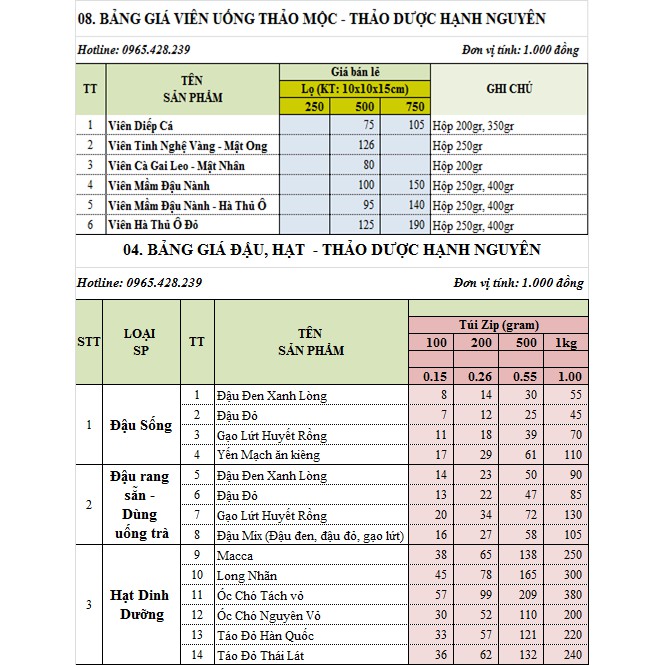 500gr túi zip viền đỏ các size