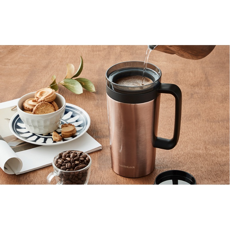 Cốc Lọc Cà Phê Cách Nhiệt Bằng Thép Không Gỉ 580ml Mới