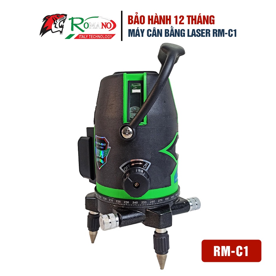 [Mã BMBAU300 giảm 7% đơn 499K] Máy cân bằng Laser 5 tia xanh ROMANO RM-C1, Cân mực tự động