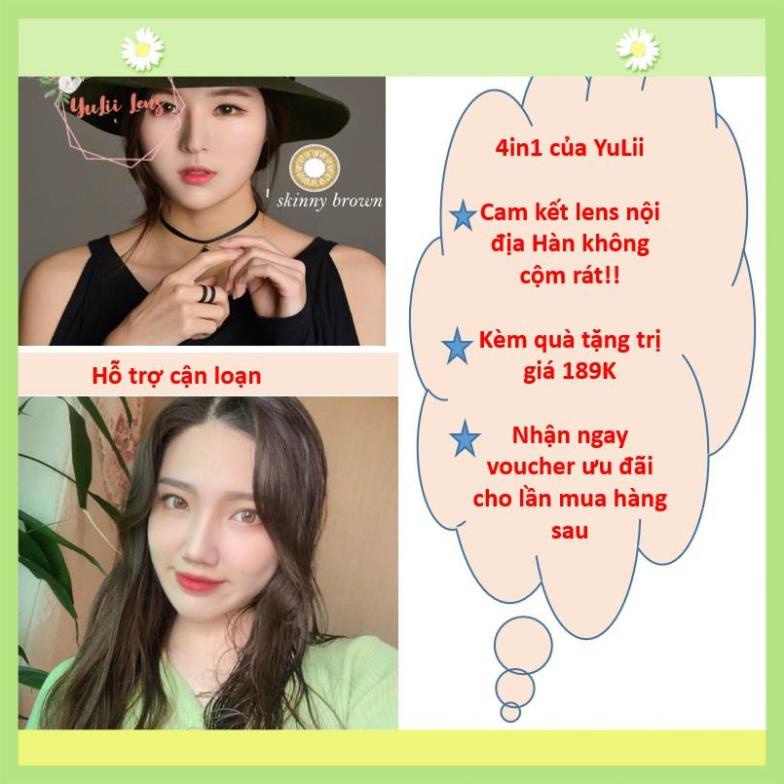 Kính áp tròng cận loạn thị, Lens cận dài hạn màu nâu,xám,lens thời trang nam nữ | YuLii Lens