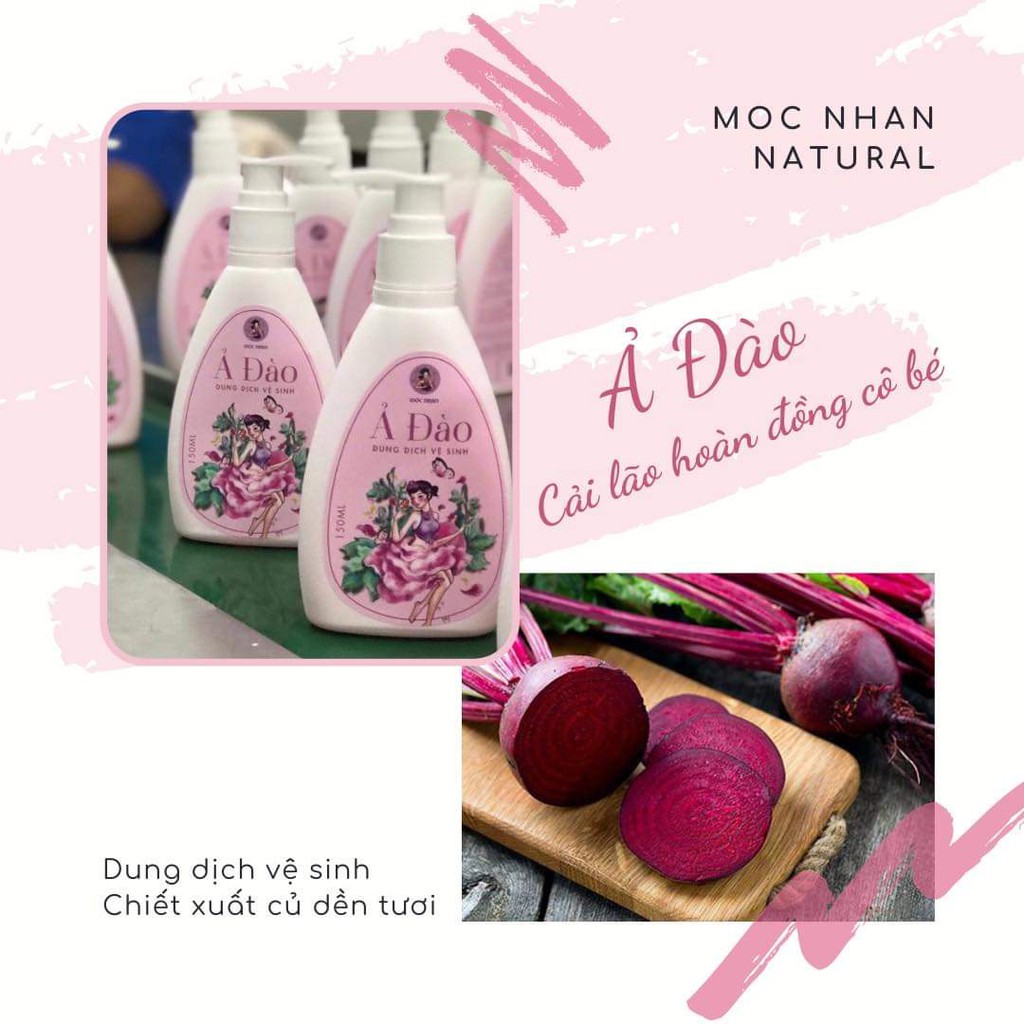 Dung dịch vệ sinh thảo dược handmade 100% tự nhiên - Dung dịch vệ sinh Ả Đào chiết xuất củ dền làm hồng vùng kín