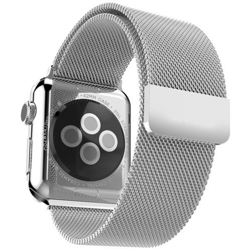 Dây Đeo Apple Watch Milanese Loop 42mm - Dây Đeo Nam Châm iWatch seri 1,2,3 Thép Không Gỉ (Sẵn Hàng Hà Nội)