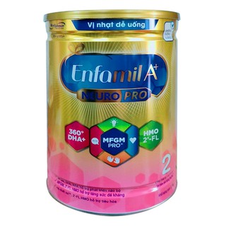 Sữa bột Enfamil A+ 2 neuropro 1.7kg vị nhạt không đổi
