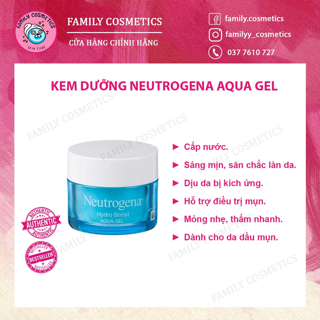 KEM DƯỠNG ẨM NEUTROGENA WARER GEL 50ML - Family Cosmetics