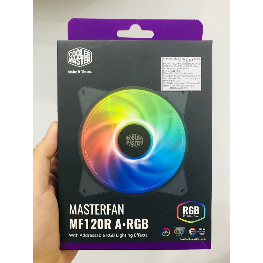 Quạt tản nhiệt Cooler Master MF120R ARGB Chính Hãng