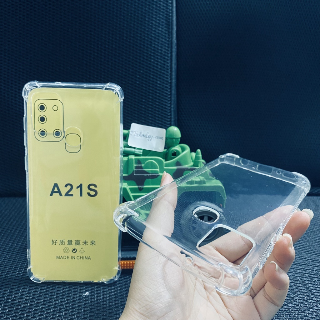 Ốp lưng chống sốc Samsung A21s dày xịn trong suốt cao cấp bo 4 góc