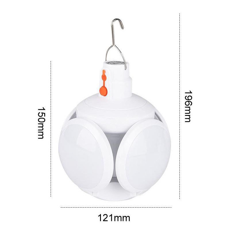 Đèn Led Tích Điện Năng Lượng Mặt Trời 4 Cánh Đuôi E27 Football UFO Lamp 4 Chế Độ Sáng Đèn Năng Lượng Mặt Trời 40W