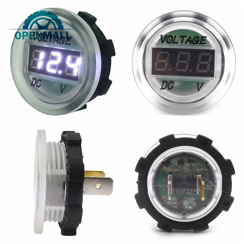 Vôn Kế Dc 5V-48V Màn Hình Led Cao Cấp Cho Xe Mô Tô