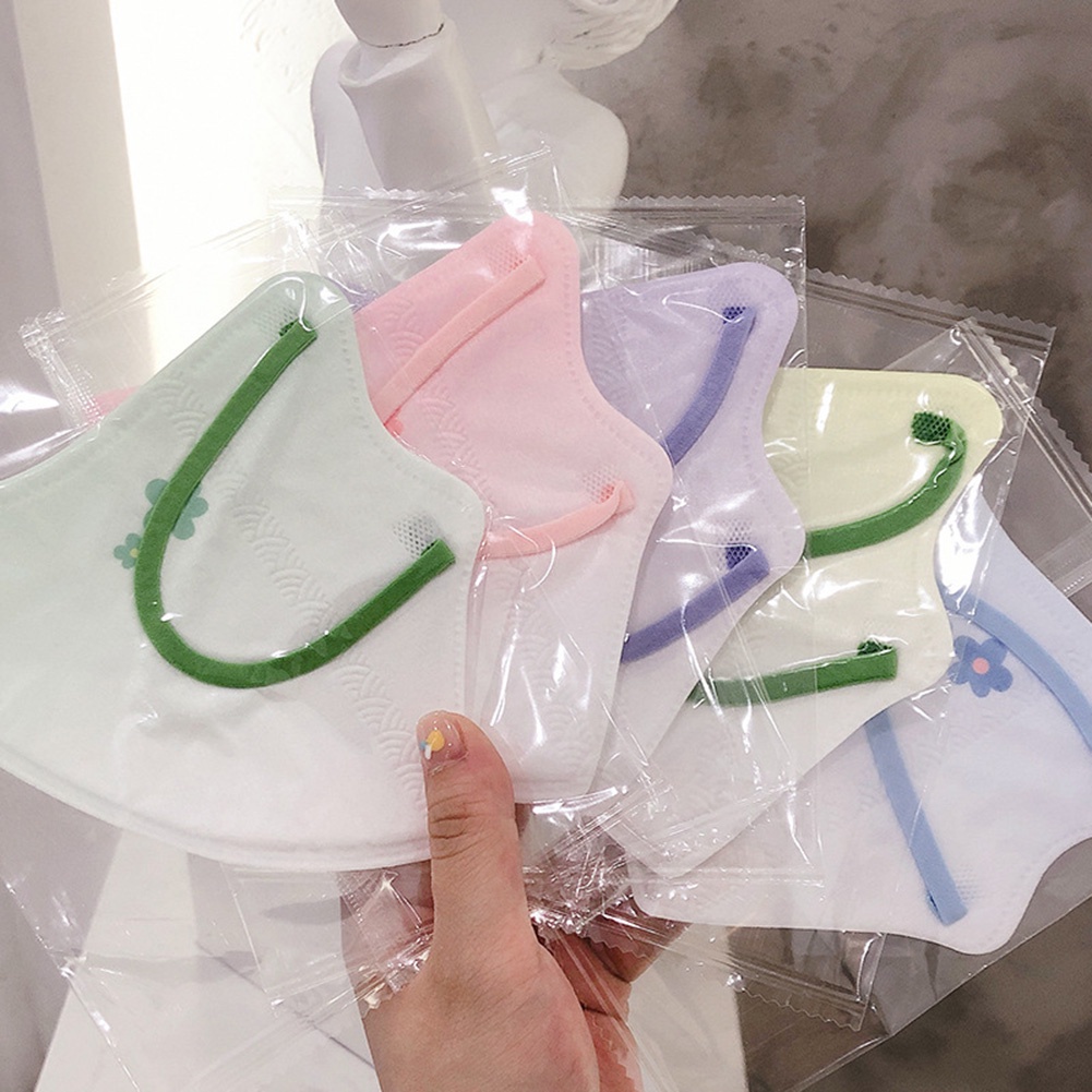 Có 1 Cái Gradient Màu Họa Tiết Hoa In Bỏ Mặt Nạ 3d 3 Lớp Phòng Chống Mặt Nạ Người Lớn Cá Tuyết