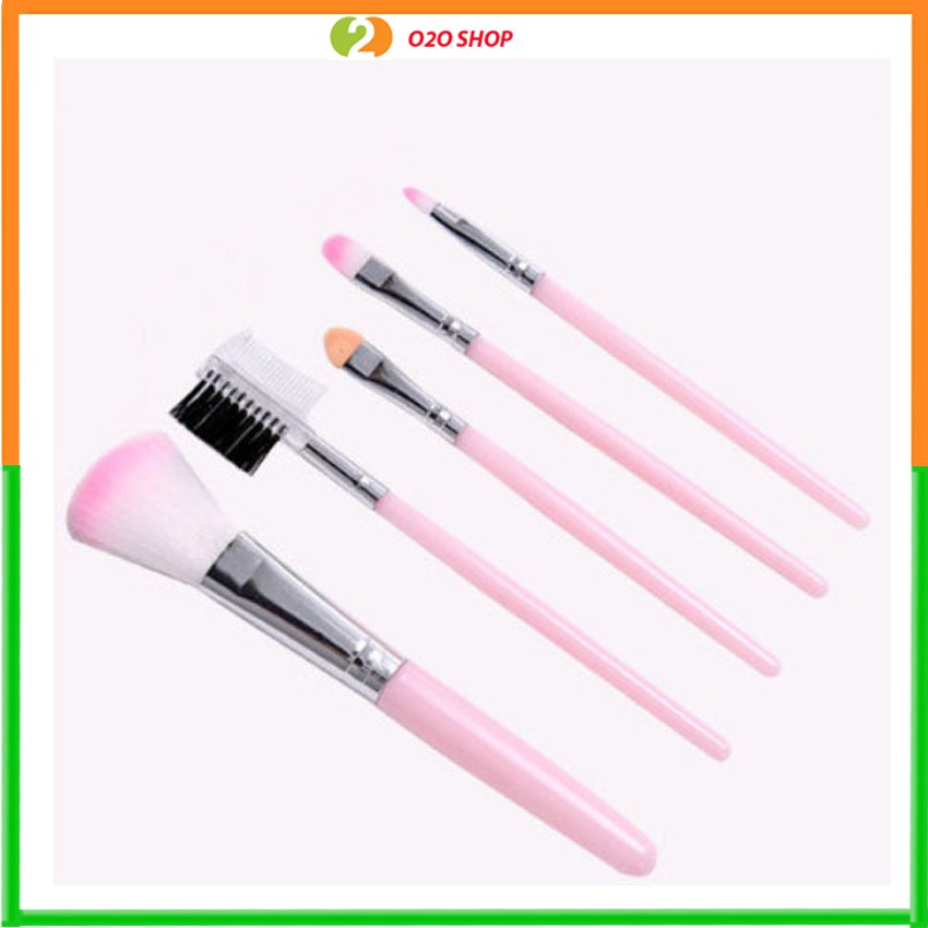 Bộ Cọ Trang Điểm 5 Cây Hồng Nhỏ Gọn Tiện Lợi - Siêu Mịn - Dụng Cụ Trang Điểm Cá Nhân Chuyên Nghiệp– O2O Shop