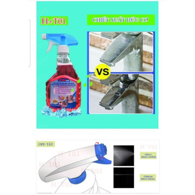 Bình xịt tẩy inox-HT01-500ml