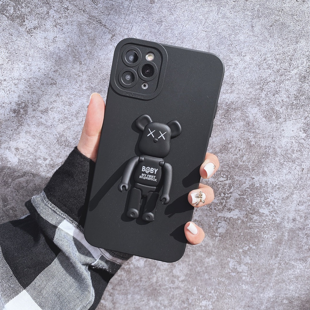 Ốp Lưng Basic Camera Nổi - Mẫu BE@RBRICK  - VN010