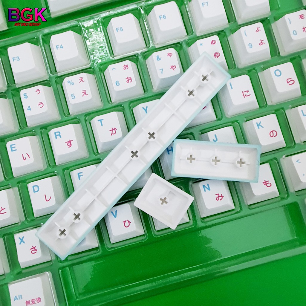 Bộ Keycap Sushi Song Ngữ Anh - Nhật Thick PBT Cherry Profile Dye Sub 135 Nút cân được hầu hết các layout