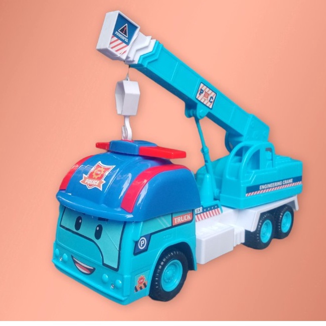 Xe Công Trình Cần Cẩu Poli Loại Lớn Cho Bé