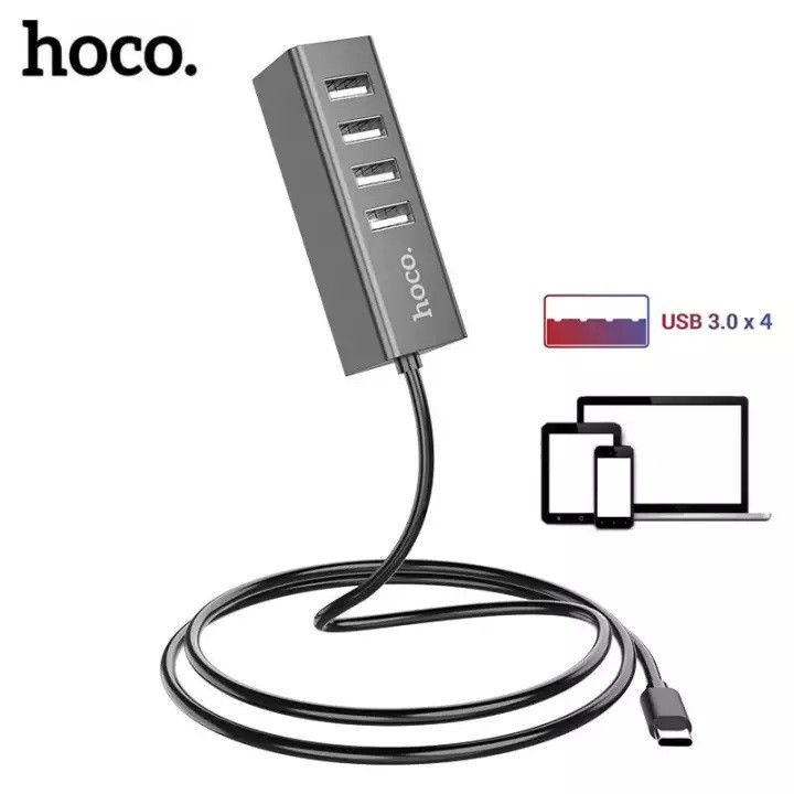 HUB USB Type C 4 cổng Hoco HB1 2.0 Chính Hãng