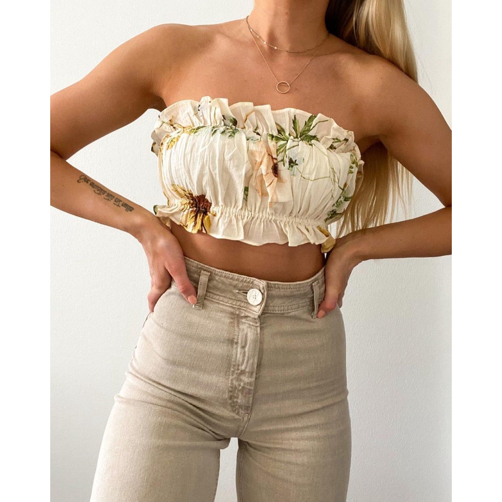 Áo Ống Xếp Ly Cổ Thuyền Phong Cách Âu Mỹ Thời Trang Mùa Hè 2021 Cho Nữ | BigBuy360 - bigbuy360.vn