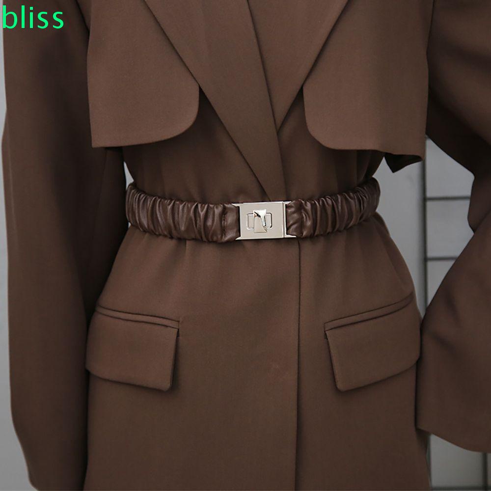 Thắt lưng da PU co giãn nhiều màu tùy chọn phong cách Hàn Quốc cổ điển sang trọng thời trang cho nữ