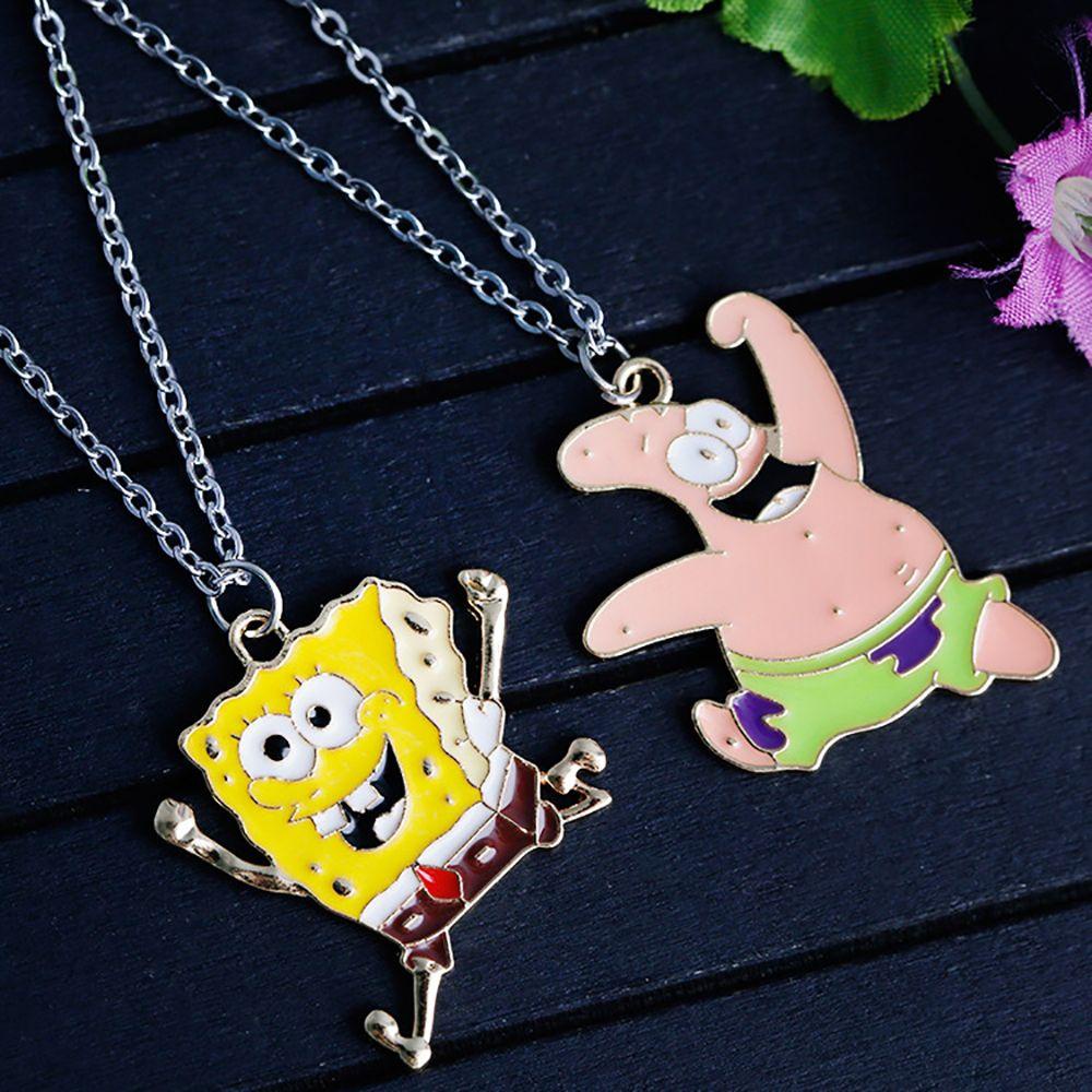 MXGOODS Vòng cổ Họa Tiết Hoạt Hình SpongeBob Dễ Thương Cho Cặp Đôi