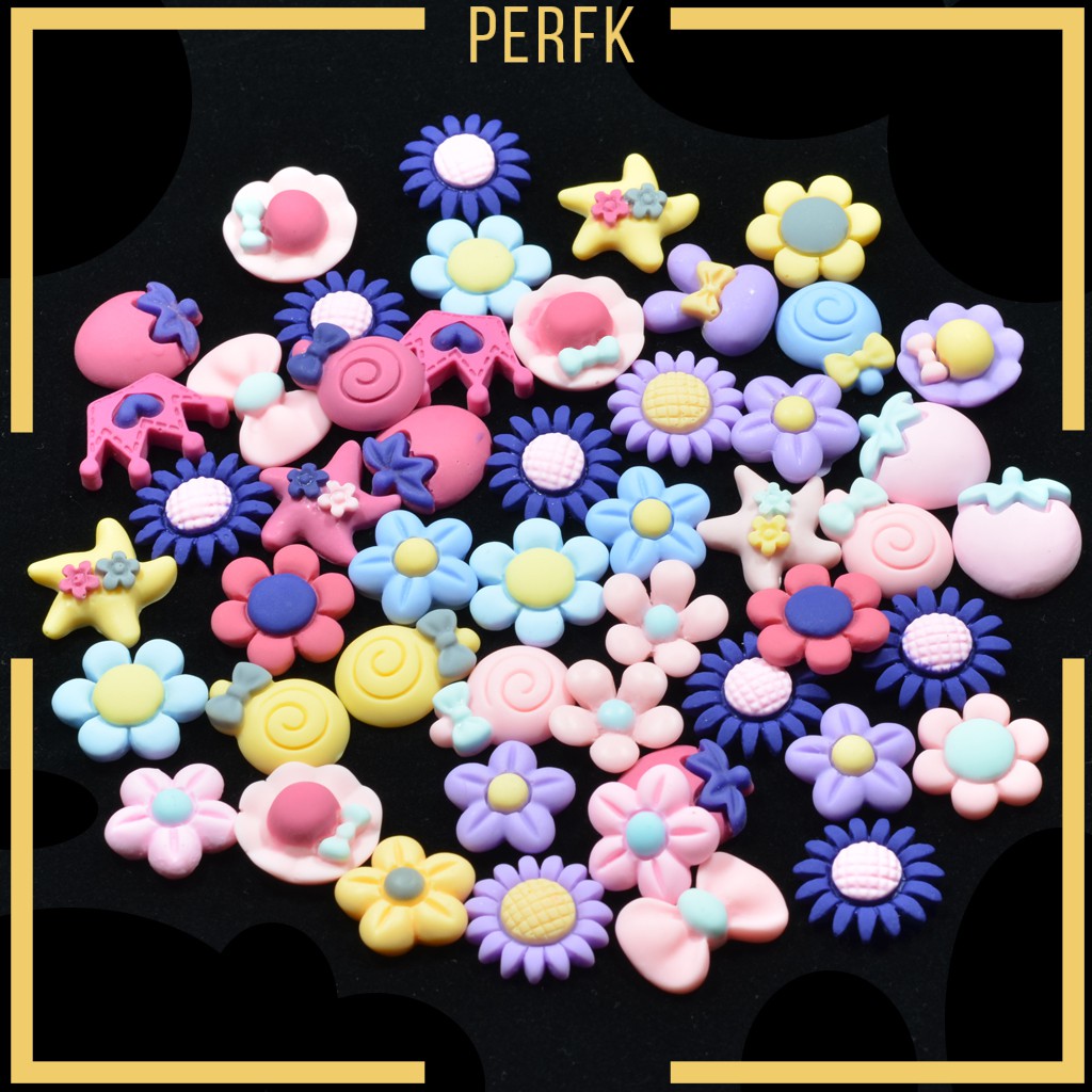 Set 50 miếng nhựa Cabochon làm thủ công mỹ nghệ/ trang trí lưu bút dễ thương