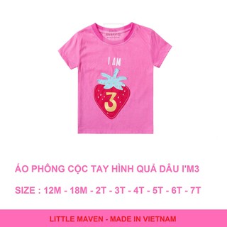 Áo cộc tay BG Litle maven dâu tây