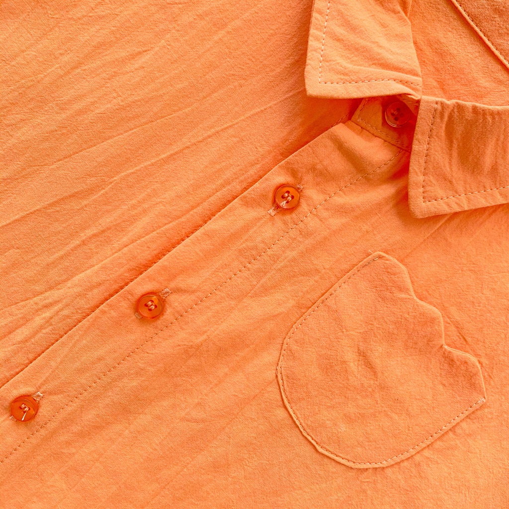 Áo sơ mi ngắn tay dáng rộng phong cách đơn giản màu hè dành cho em bé