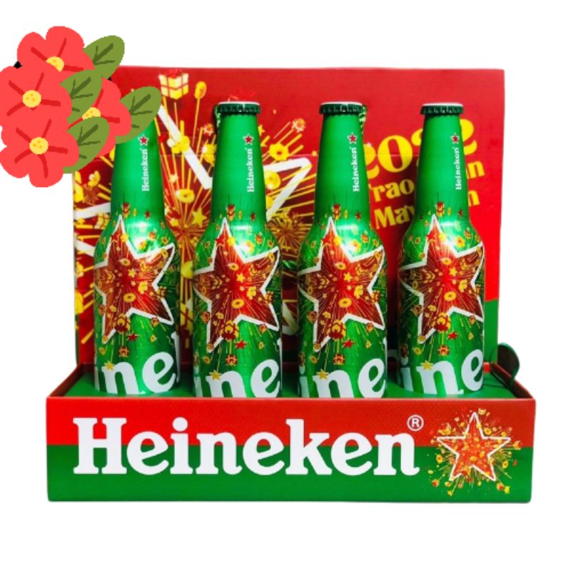 Now Ship - Hộp quà tết Heineken 4 chai phiên bản giới hạn