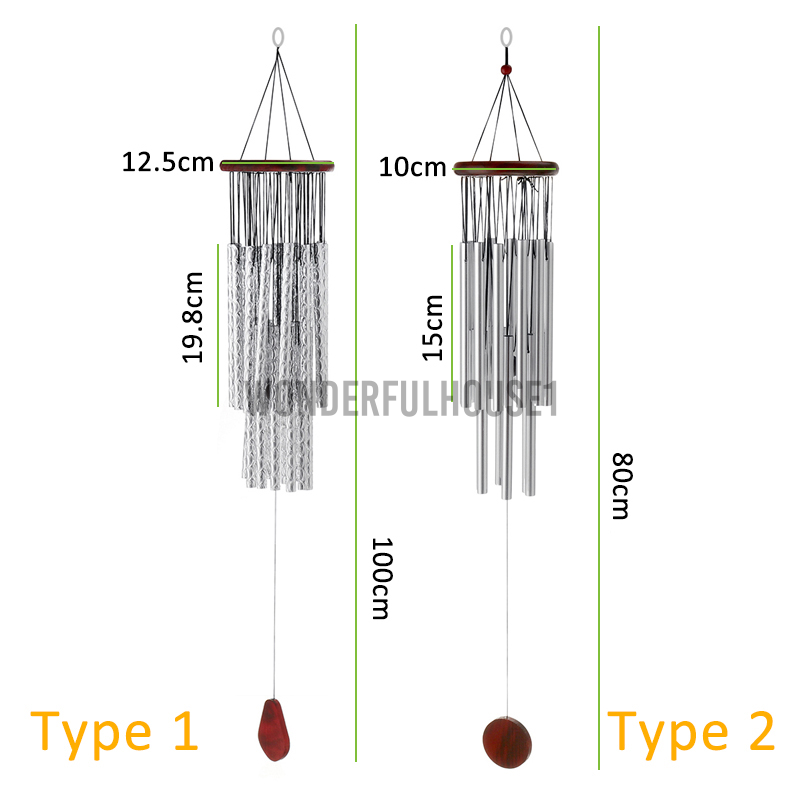 Chuông Gió Bằng Gỗ Kim Loại 18 / 27 Ống Trang Trí Nhà Cửa