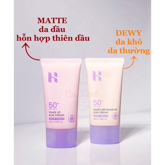 Kem chống nắng trang điểm Make Up Sun Cream Holika Holika SPF50+/PA+++ có bill phía sau