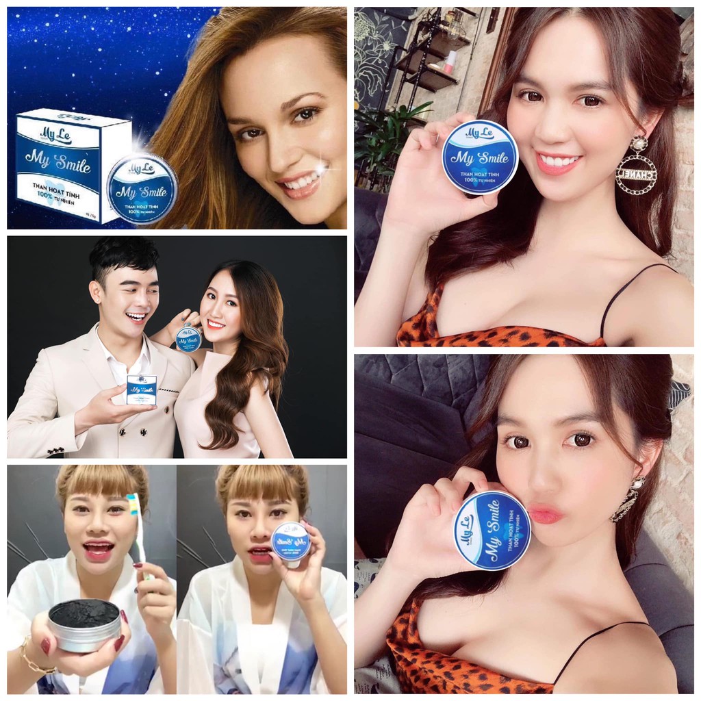 Bột Than hoạt tính làm trắng răng My Smile 70g làm trắng răng bằng than Hoạt Tính an toàn hiệu quả